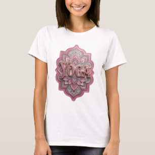 T-shirt Impression d'or artistique YOGA