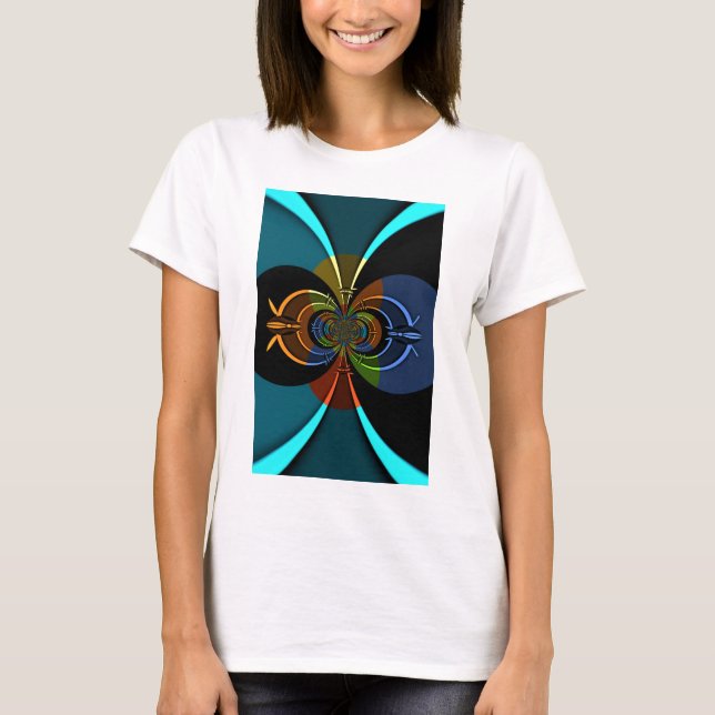 T-shirt Impression d'une éclatement de couleur Abstraite (Devant)