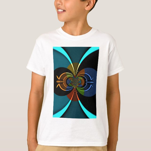 T-shirt Impression d'une éclatement de couleur Abstraite (Devant)