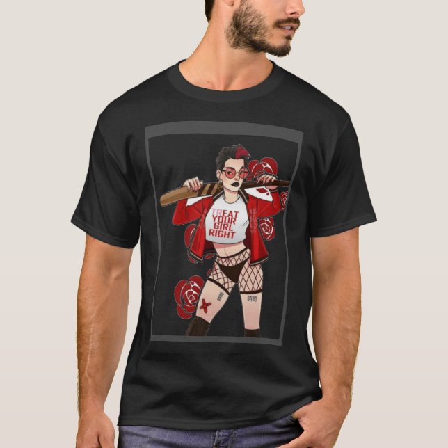 T-shirt Impression femme dangereuse (Devant)