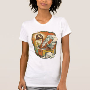 T-shirt Impression feuille Excel Jésus 50 pages blanches B