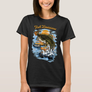 T-shirt Impression graphique de pêche au black bass à gran