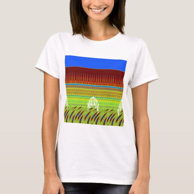 T-shirt Impression Motif géométrique coloré (Devant)