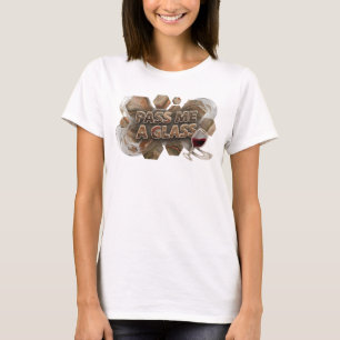 T-shirt Impression PASS ME A GLASS couleur emblématique