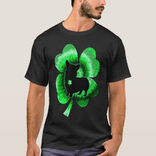 T-shirt Impression Shamrock Tie-Dye St. Patrick Corgi Chie