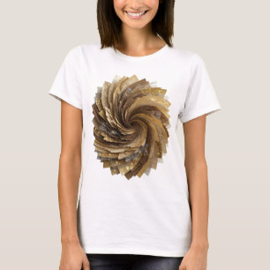 T-shirt Impression SPIRALE D'OR Argent Élégant