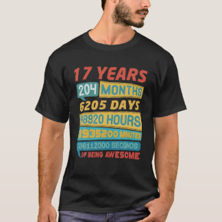 T-shirt Impressionnant 17 Ans Édition Limitée Vintage 17E