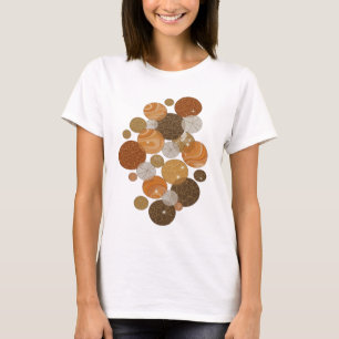 T-shirt Impressionnant gris BULLES ORANGE impression