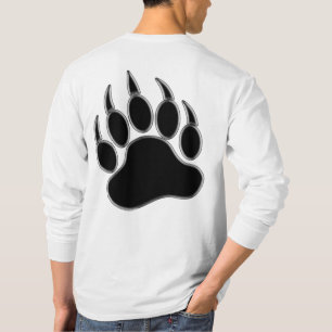 T-shirt Impressionnante empreinte de patte d'ours sur le d