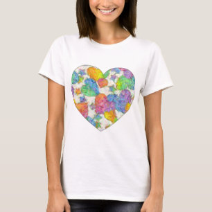 T-shirt Impressionniste Pastel Valentine Hearts