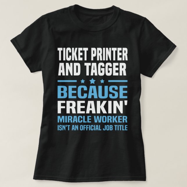 T-shirt Imprimante Et Billet (Design devant)