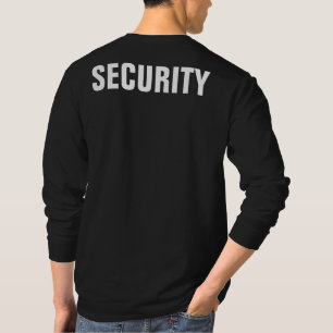 T-shirt Imprimantes À Deux Côtés Mens Noir Et Blanc Sécuri