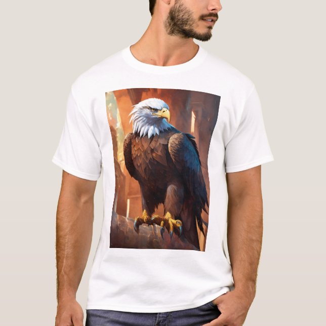 T-shirt Imprimantes d'art de l'aigle majestueux : La vie s (Devant)