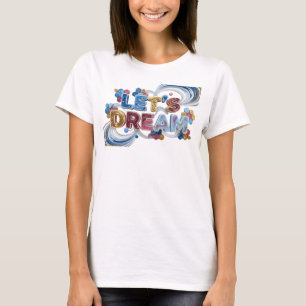 T-shirt Imprimé bleu Statement LET'S DREAM
