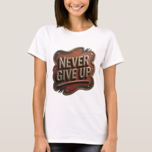 T-shirt Imprimé Chic Gold NE JAMAIS ABANDONNER