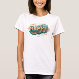 T-shirt Imprimé de mode EXPRIMANT LE BONHEUR