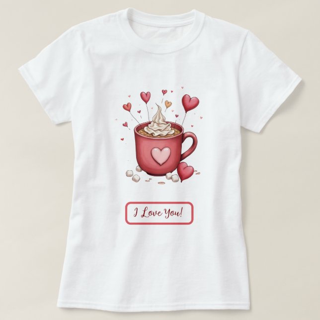 T-shirt imprimé de Valentine (Design devant)