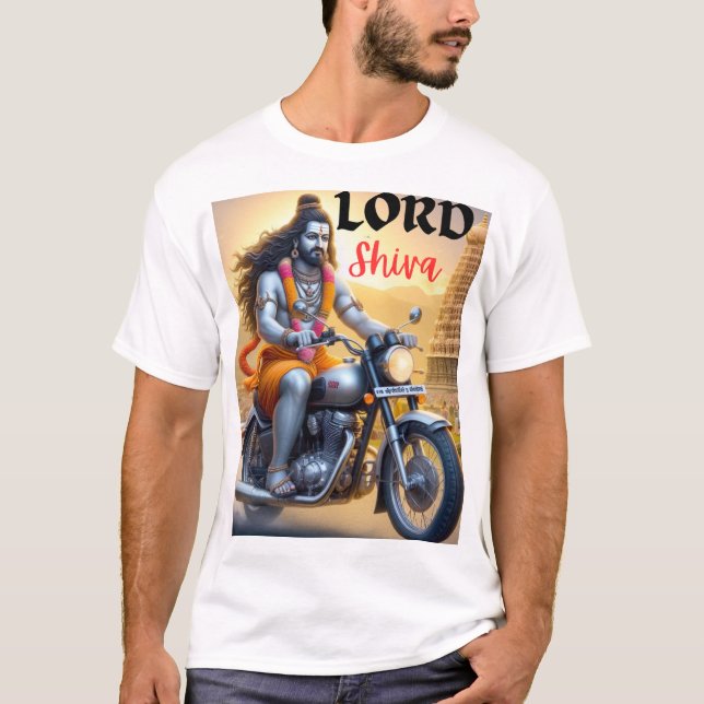 T-shirt imprimé du Seigneur indien de Shiva (Devant)