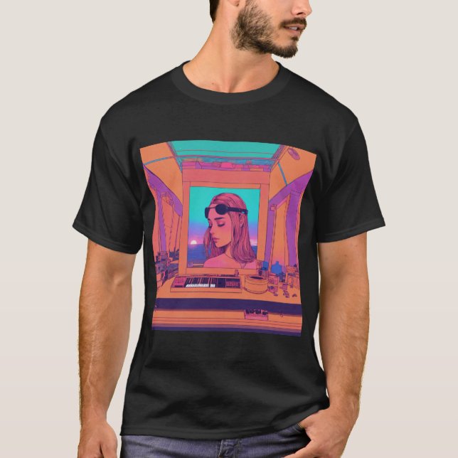 T-shirt imprimé graphique de la boutique de travai (Devant)