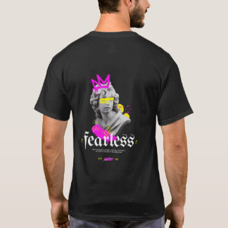 T-shirt Imprimé graphique gothique grec sans peur au dos