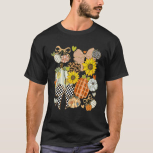 T-shirt Imprimé léopard coquette patchwork citrouille rétr