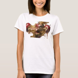 T-shirt imprimé mode pomme abstraite rouge frappan