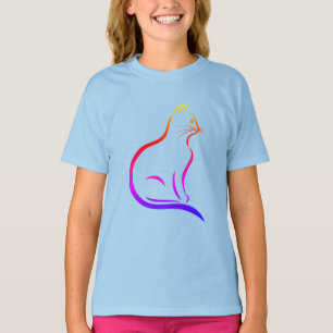 T-shirt imprimé pour chat pour enfants