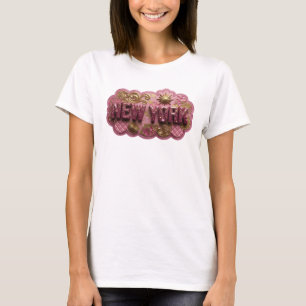 T-shirt Imprimé Rose Clair NEW YORK