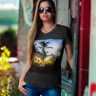 T-shirt imprimé Tropical Sunset
