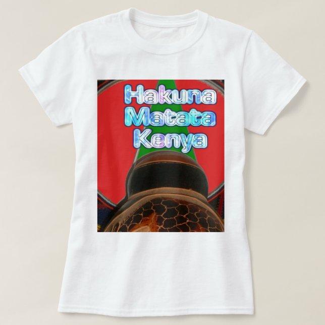 T-shirt Imprimer Hakuna Matata Kenya Art (Design devant)