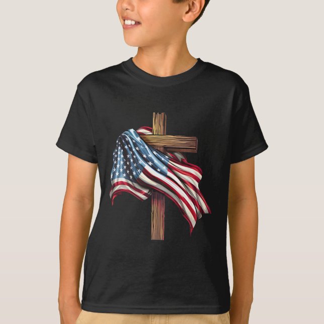T-shirt Imprimer la croix d'indicateur de jour (Devant)