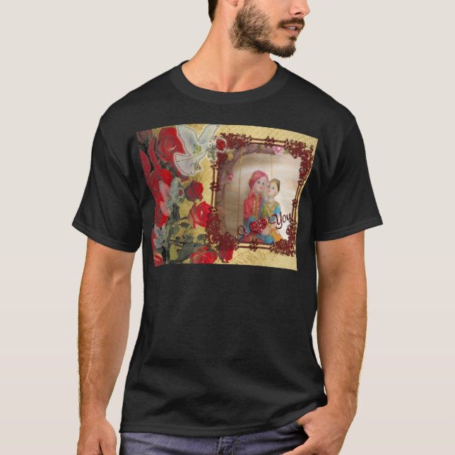T-shirt Imprimer mariage Doll Portrait Graphique (Devant)