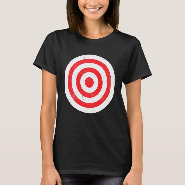T-shirt Imprimer sur le dos Retro Bullseye cible Bullseye  (Devant)