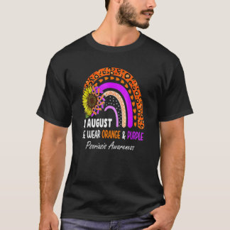 T-shirt In August We Wear Orange & Purple Psoriasis Awaren