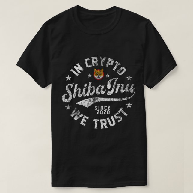 T-shirt In Crypto We Trust Shiba Inu (Design devant)