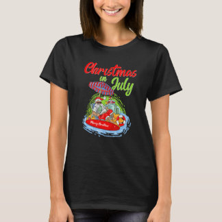 T-shirt In July Santa Summer Beach Vacation Christmas