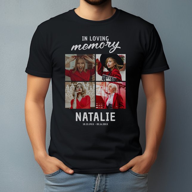 T-shirt In Loving Memory 4 Photo Memorial (Créateur téléchargé)