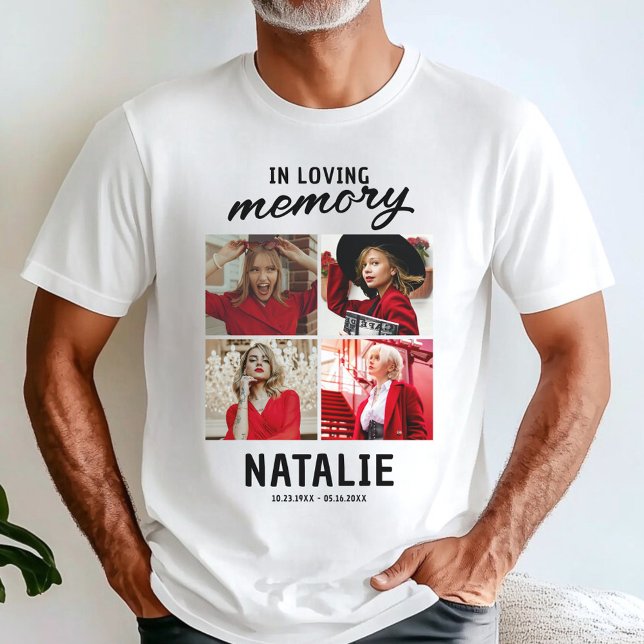 T-shirt In Loving Memory Photo Collage (Créateur téléchargé)