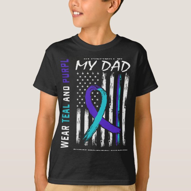 T-shirt In Memory Of Dad Suicide Awareness Prevention Amer (Devant)