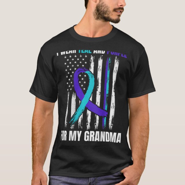 T-shirt In Memory Of My Grandma Suicide Awareness Flag Byc (Devant)