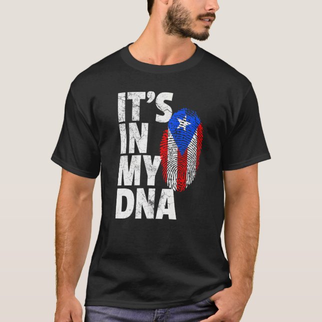 T-shirt In My Dna Puerto Rico Rican Flag Men Women (Devant)