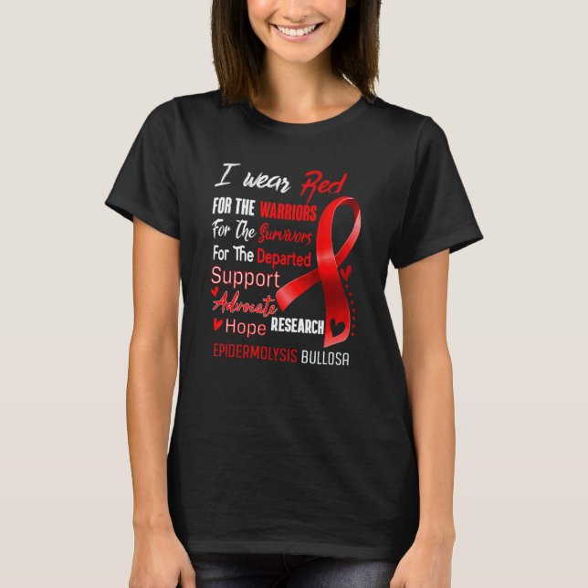 T-shirt In October I Wear Red For Epidermolysis Bullosa Re (Devant)