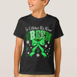 T-shirt In October We Wear Green For Dwarfism Awareness Gi