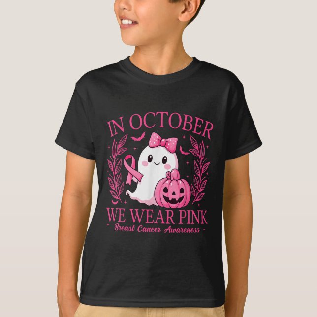 T-shirt In October We Wear Nk Breast Cancer Awareness Hall (Devant)
