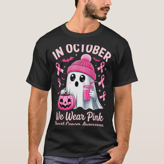 T-shirt In October We Wear Nk Breast Cancer Awareness Hall (Devant)