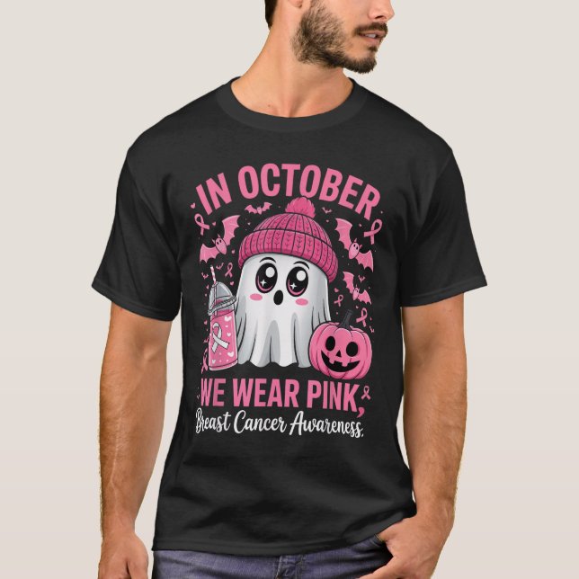T-shirt In October We Wear Nk Breast Cancer Awareness Hall (Devant)