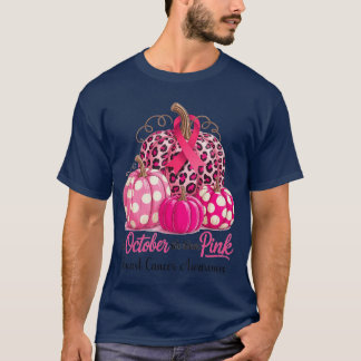 T-shirt in October We Wear Pink Breast Cancer Pumpkin Fall
