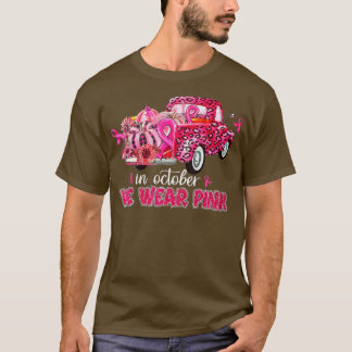 T-shirt In October We Wear Pink Gnome Breast Cancer Awaren