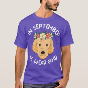 T-shirt In September We Wear Gold Dog Childhood Cancer Awa