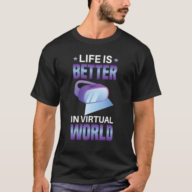 T-shirt In Virtual World Virtual Reality VR Games (Devant)